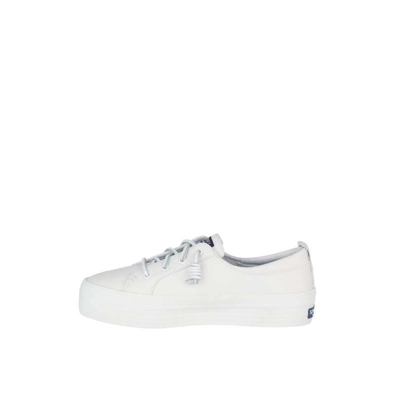 Sperry women's white leather sneakers hot sale